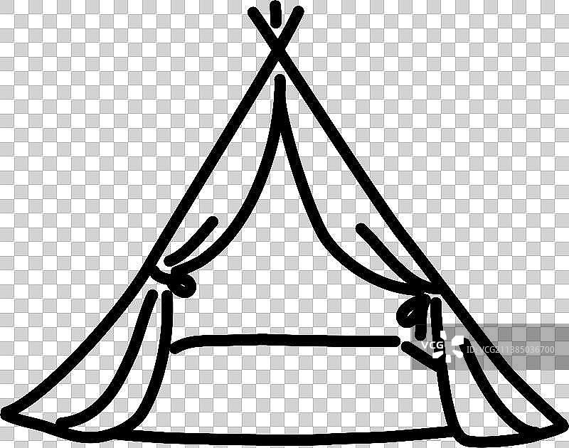 三角儿童帐篷图标图片素材