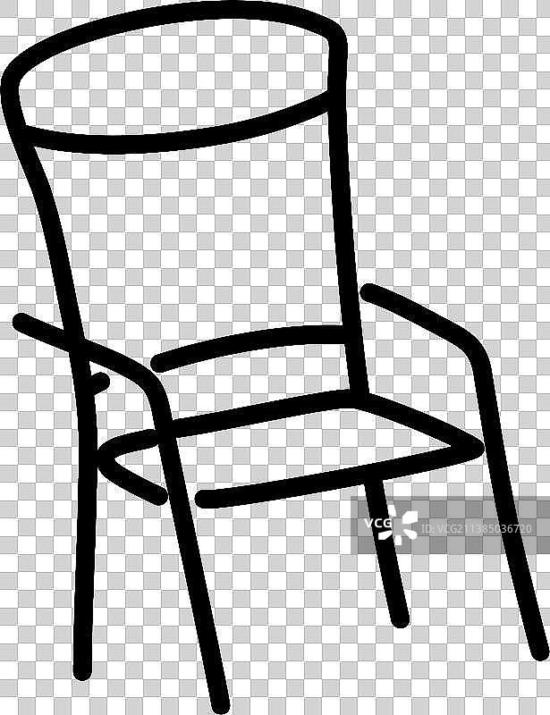 卡通折叠椅子图标图片素材