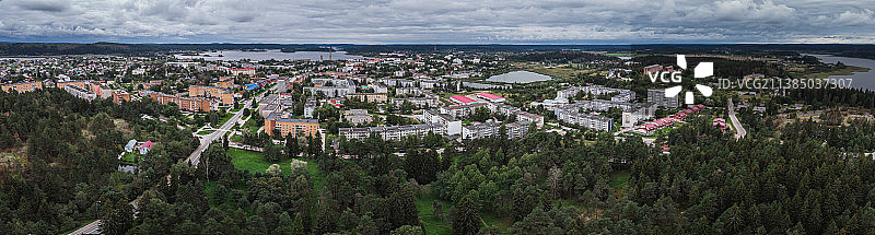 俄罗斯索尔塔瓦拉城镇海景高角度景观图片素材