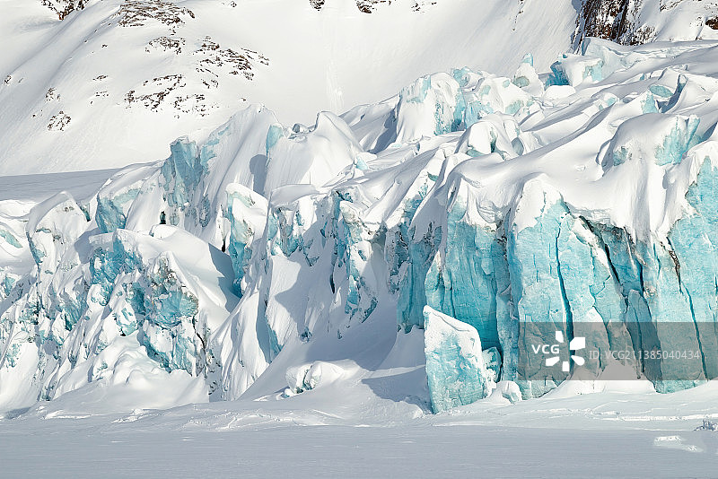 阿普西亚吉克冰川雪景风光图片素材