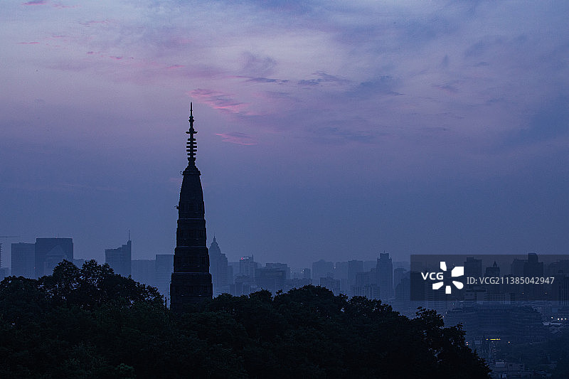 杭州宝石山图片素材