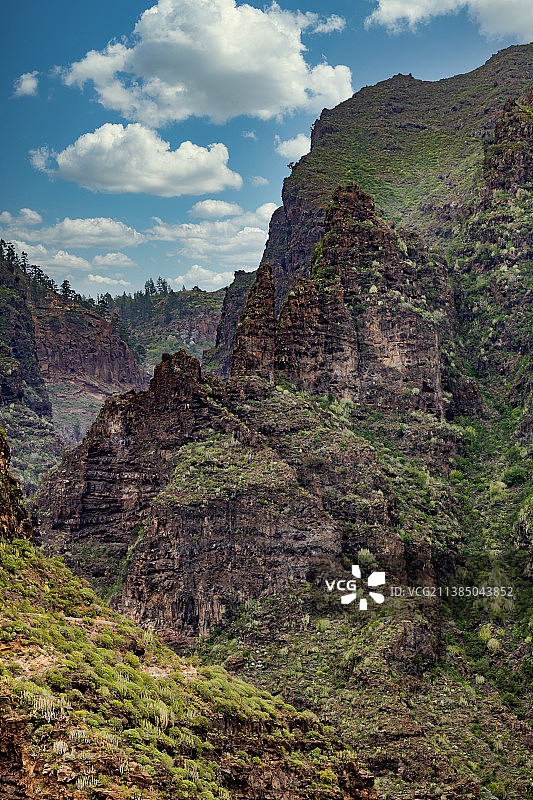 西班牙地狱峡谷岩山风景图片素材