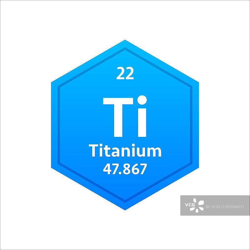 元素周期表中的钛元素符号图片素材