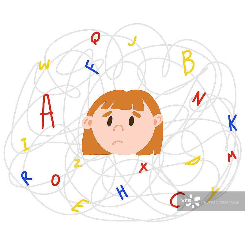 患有隐形疾病的沮丧浅肤色儿童图片素材