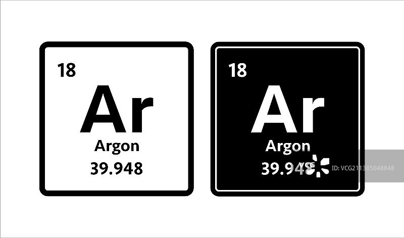 氩元素周期表化学符号图片素材