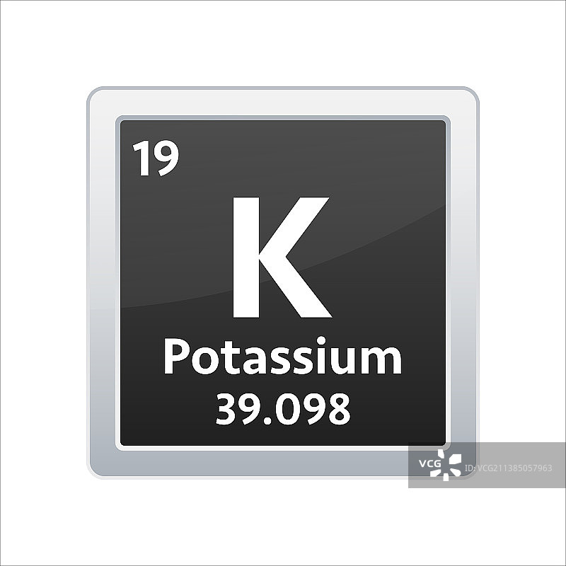周期表中的钾元素符号图片素材