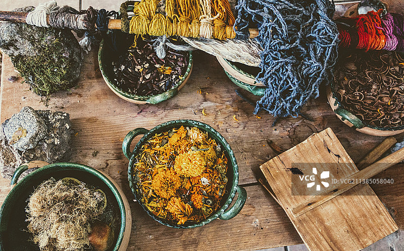 瓦哈卡纺织品工作室，墨西哥图片素材