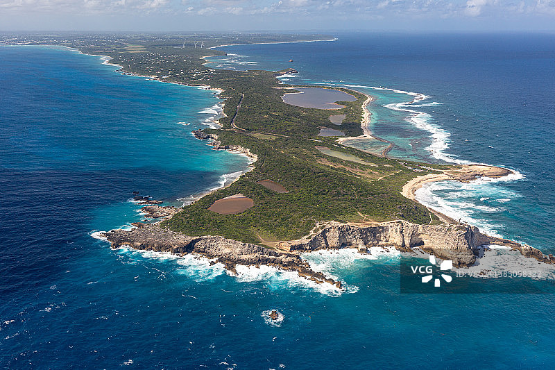 瓜德罗普岛鸟瞰图片素材