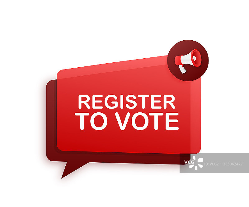 带注册投票信息的扩音器图片素材