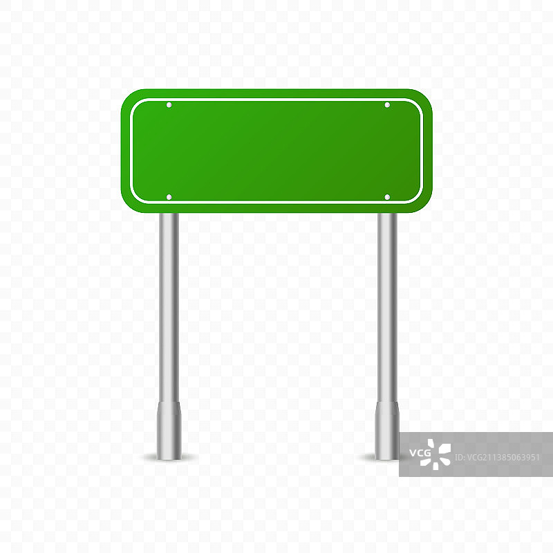 绿色交通标志牌高速公路指示牌样机图片素材