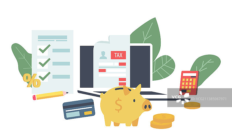 通过互联网在线缴纳政府税款图片素材