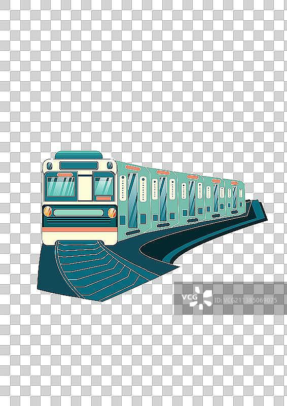 地铁 轻轨插画图片素材