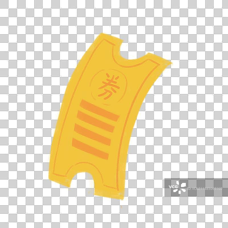 单个物件金色优惠券图片素材