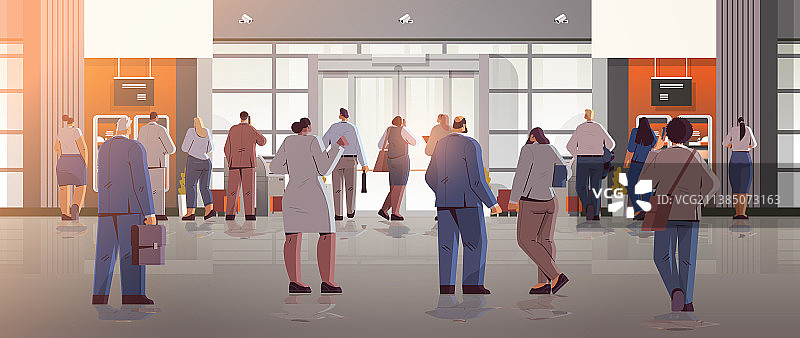 商务人士团队背对镜头图片素材