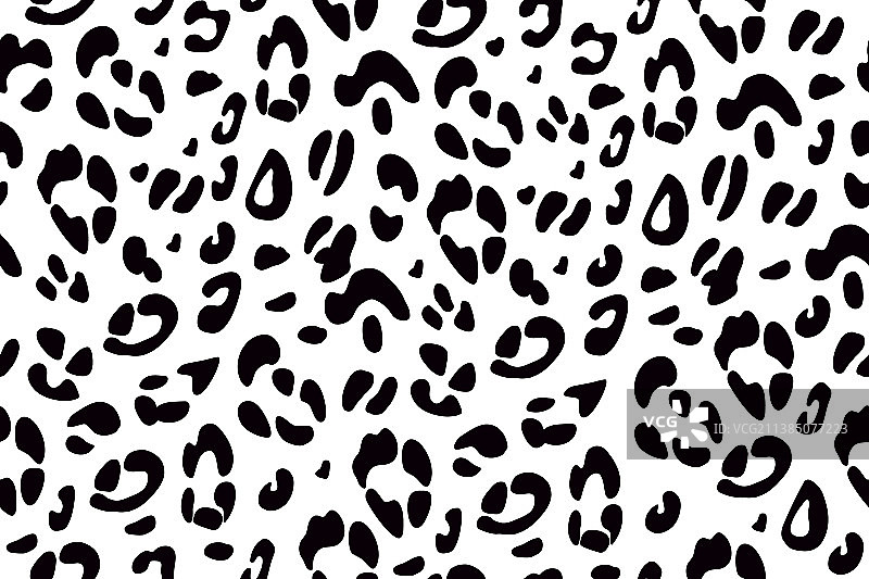 黑白豹纹无缝图案图片素材