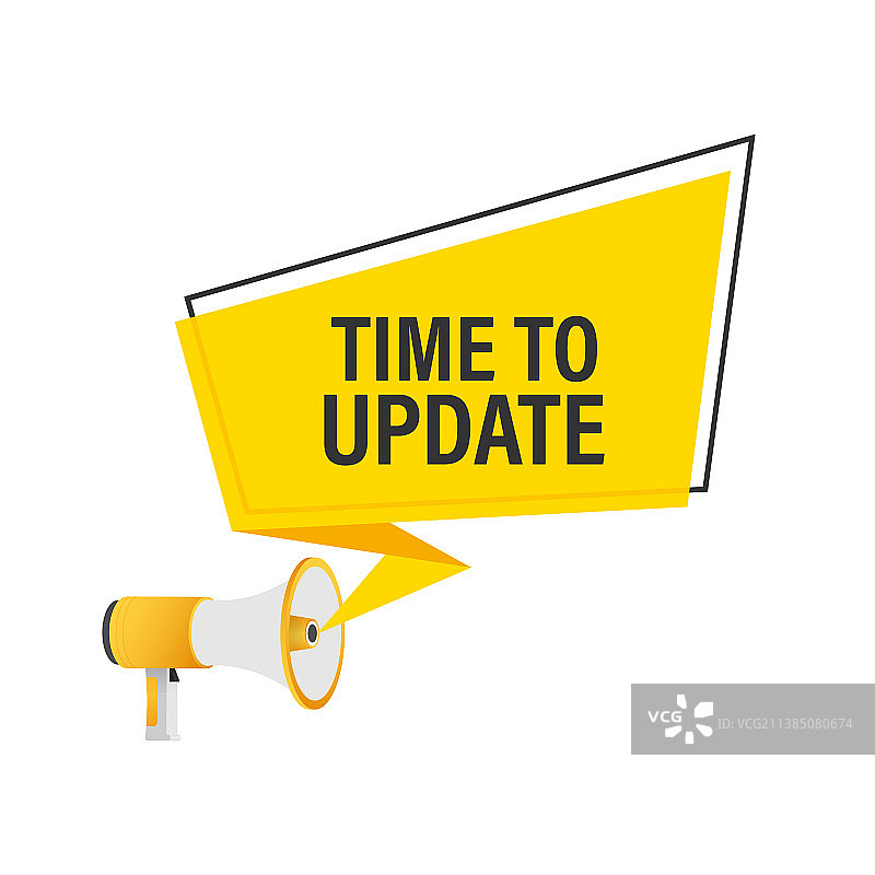 手持喇叭提示更新时间图片素材