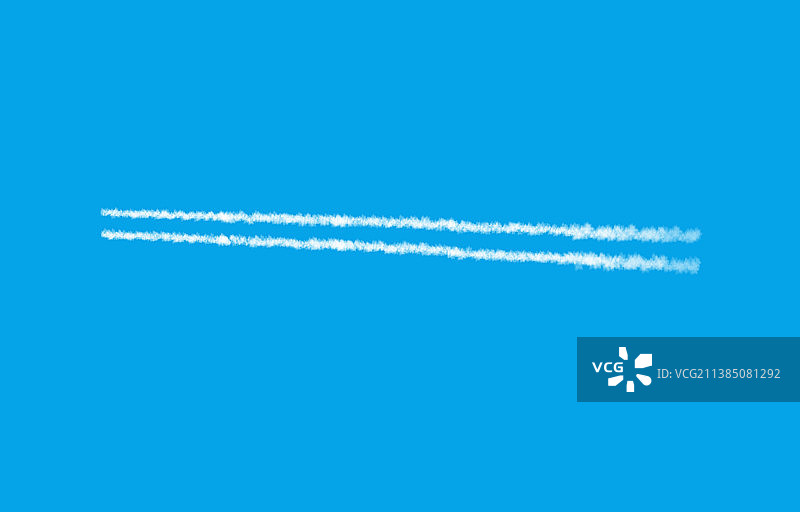 蓝色背景上的飞机轨迹图片素材