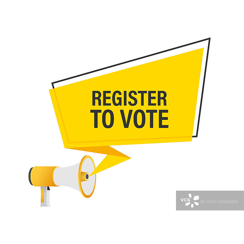 带注册投票信息的扩音器图片素材