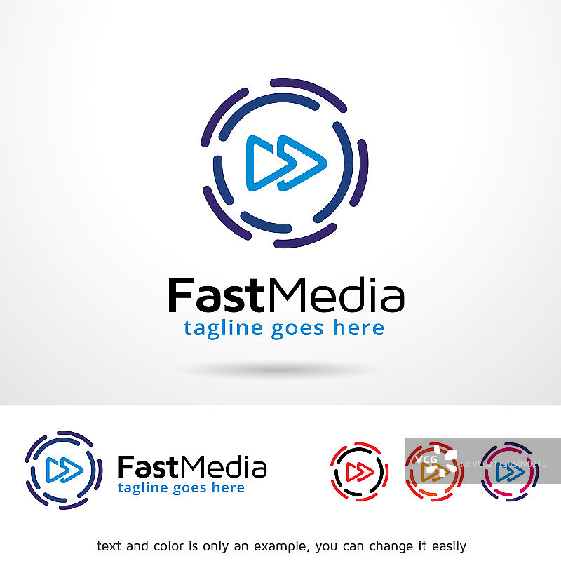 快速媒体Logo模板图片素材