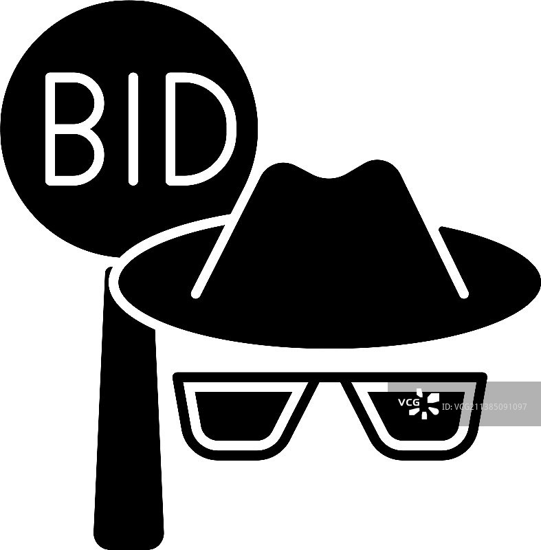 无声拍卖黑色图标图片素材