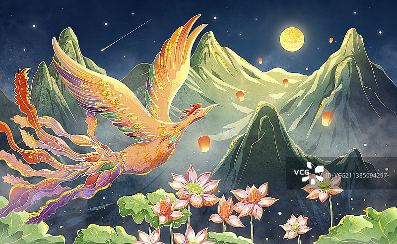 国潮节日插画图片素材