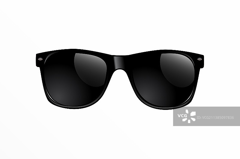 经典复古太阳镜逼真隔离图片素材