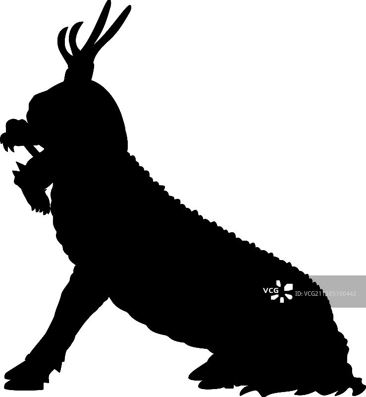 神话生物麒麟剪影图片素材