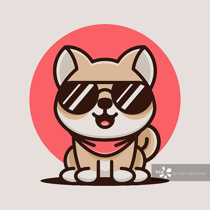 酷狗吉祥物标志图片素材