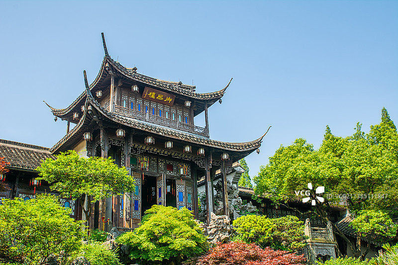 胡雪岩故居  御风楼 杭州古建筑 清代江南古宅 历史遗迹 古代豪宅图片素材