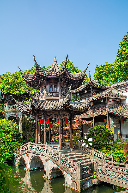 胡雪岩故居 杭州古建筑 清代江南古宅 历史遗迹 古代豪宅图片素材