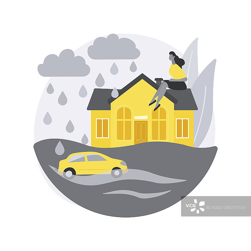 洪水抽象概念图片素材