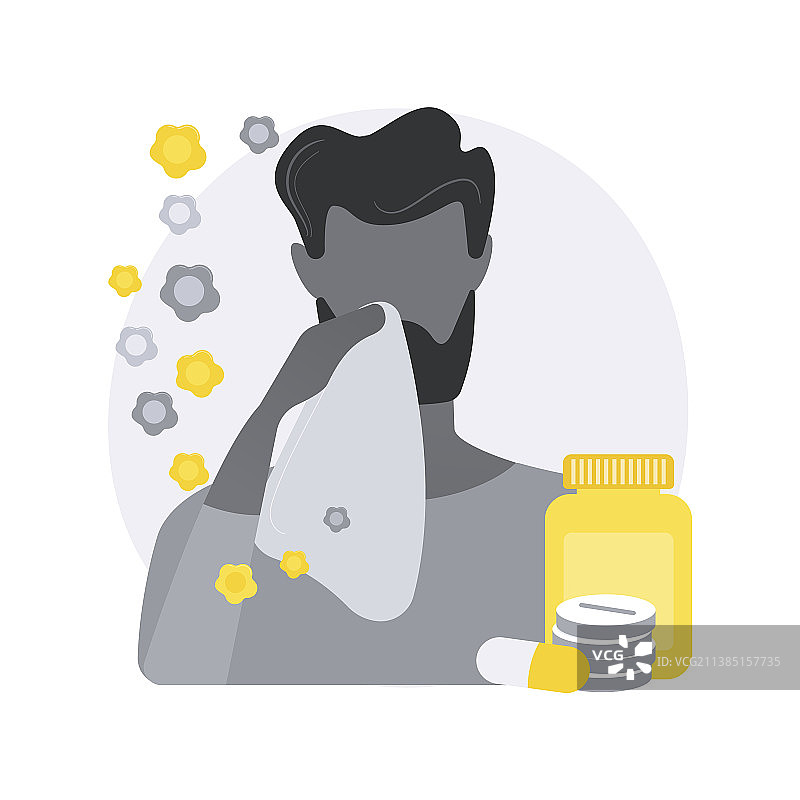 季节性过敏概念抽象图片素材