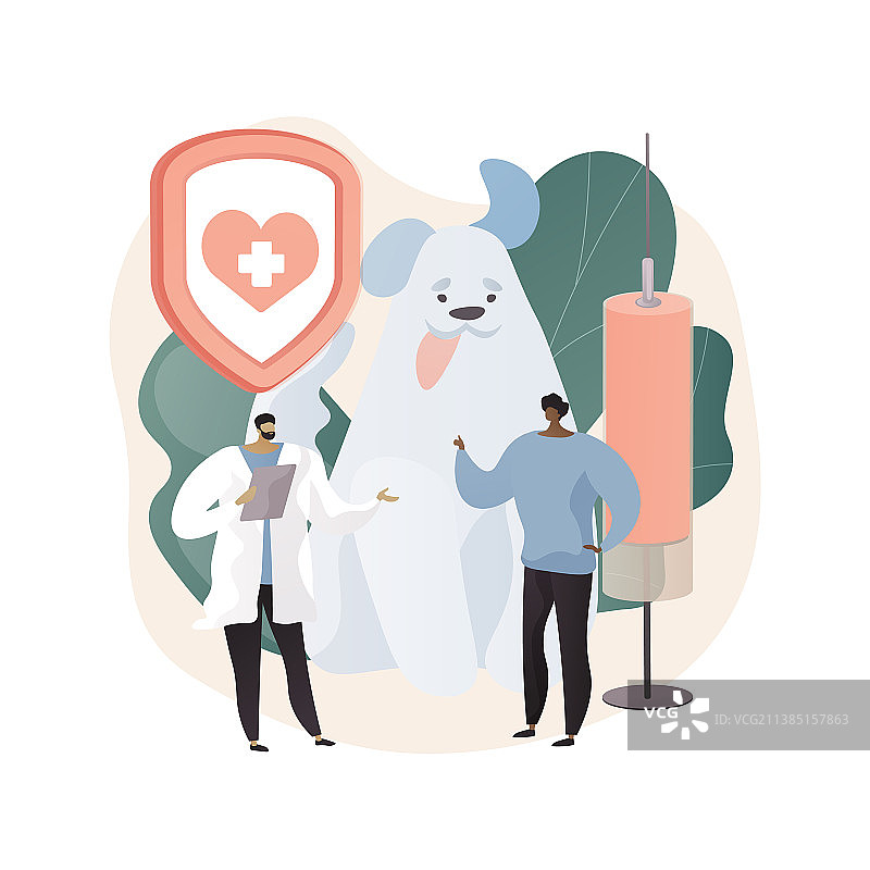 狂犬病和宠物抽象概念图片素材