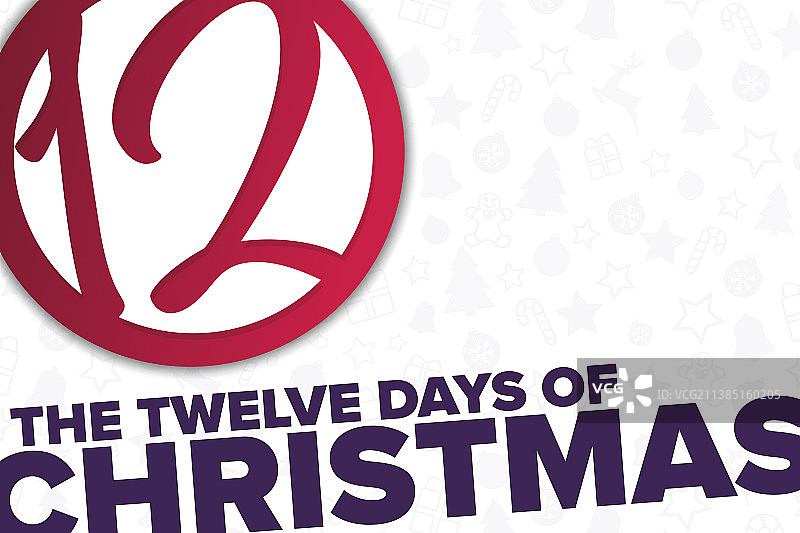 圣诞节假日概念的十二天图片素材