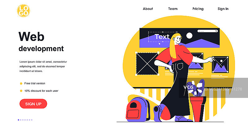 Web开发banner概念图片素材