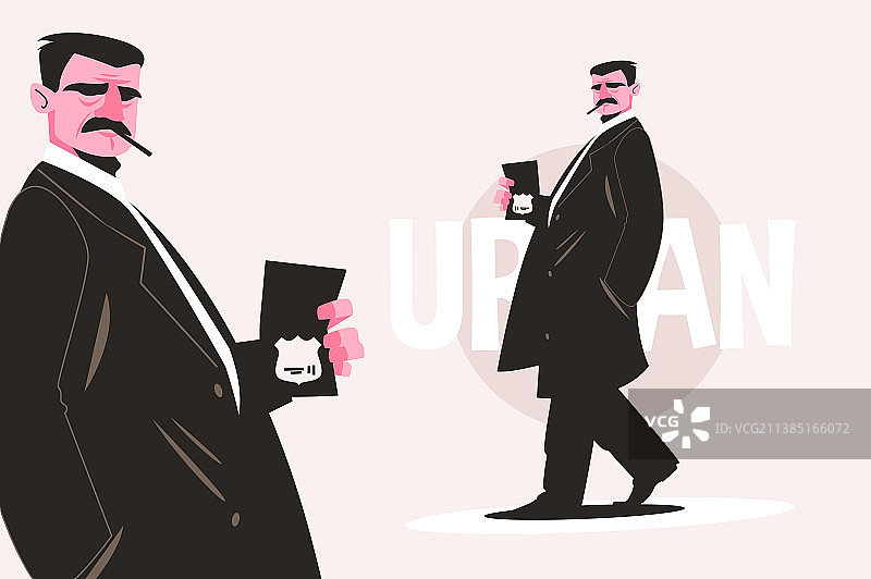 抽烟的侦探图片素材