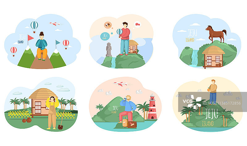 韩国济州岛夏季假期图片素材