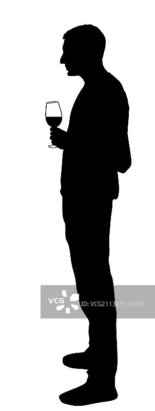 饮酒的商人轮廓图片素材