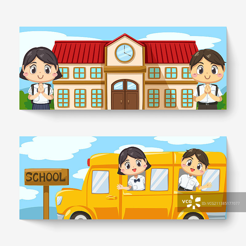 泰国学生校服返校banner图片素材