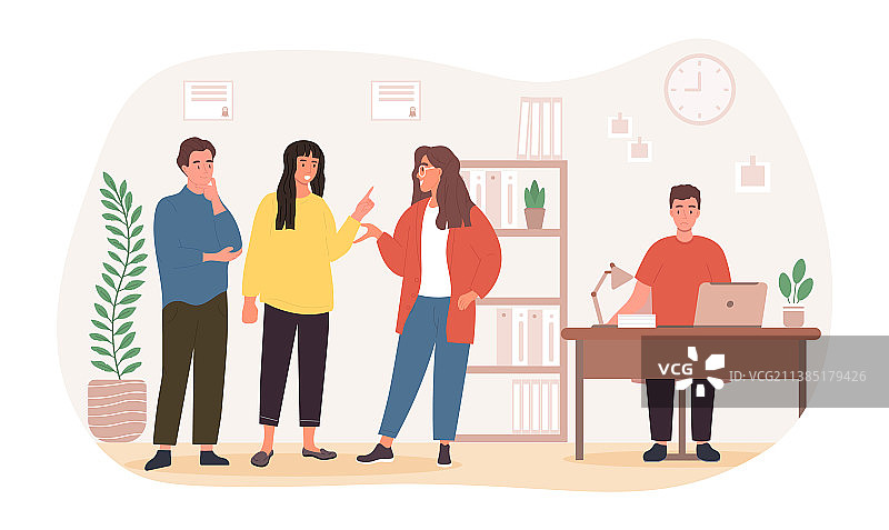 集体概念中的新员工图片素材