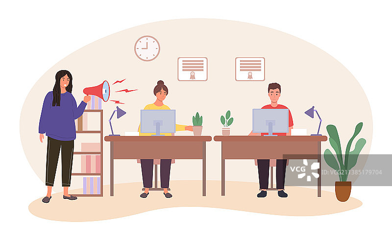 惊恐的员工图片素材