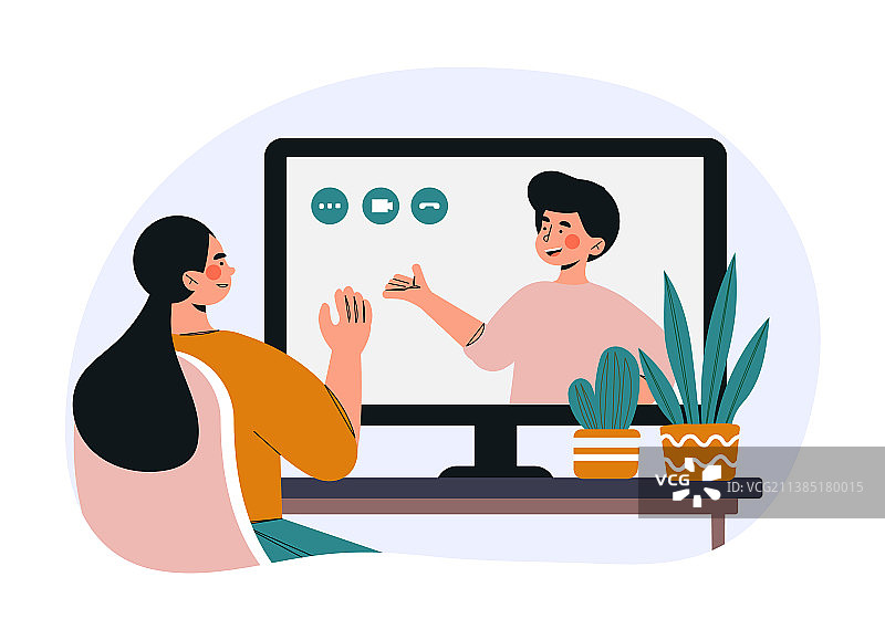 在线会议概念图片素材