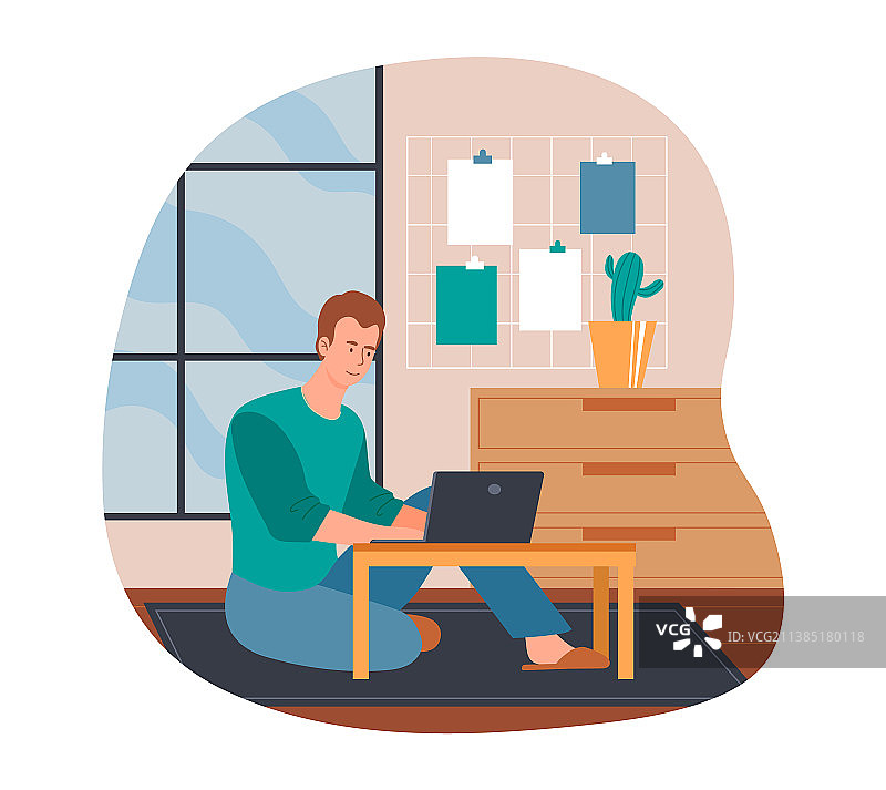 居家工作的人图片素材