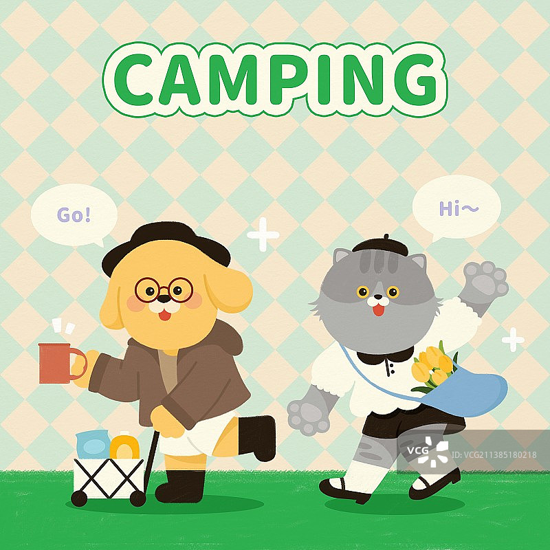 萌宠系列-露营图片素材