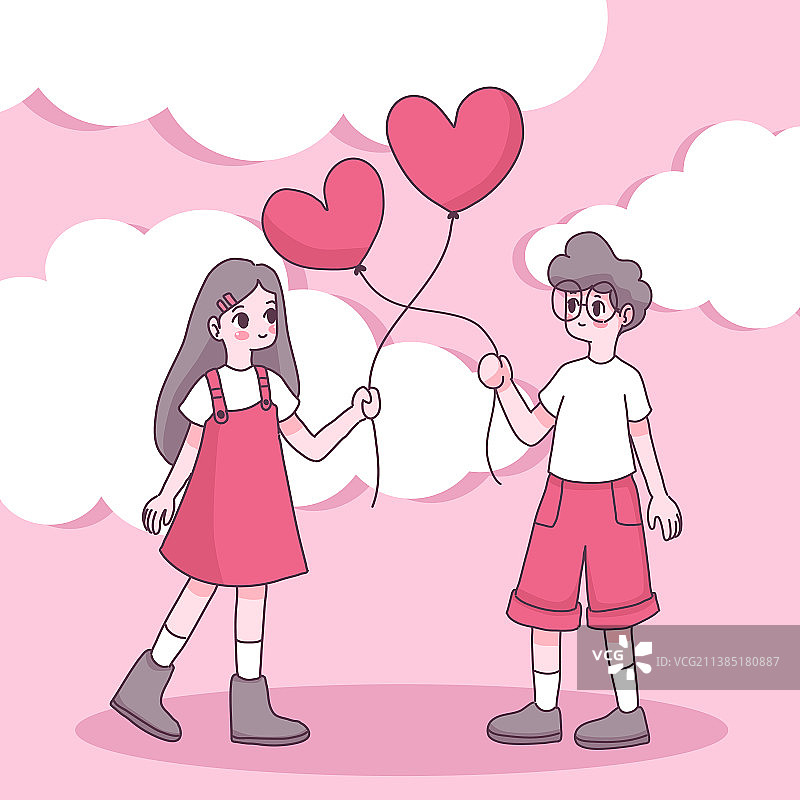 恋爱中的年轻情侣图片素材