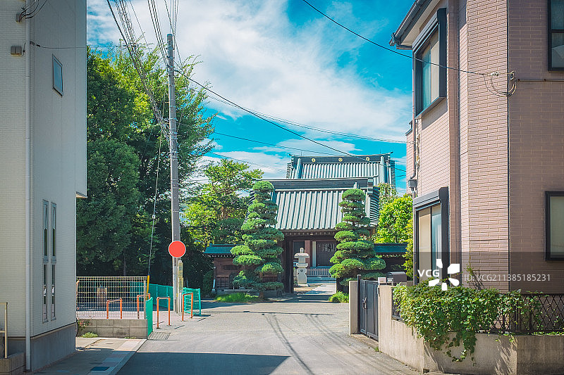 日本东京居民区城市建筑风光图片素材