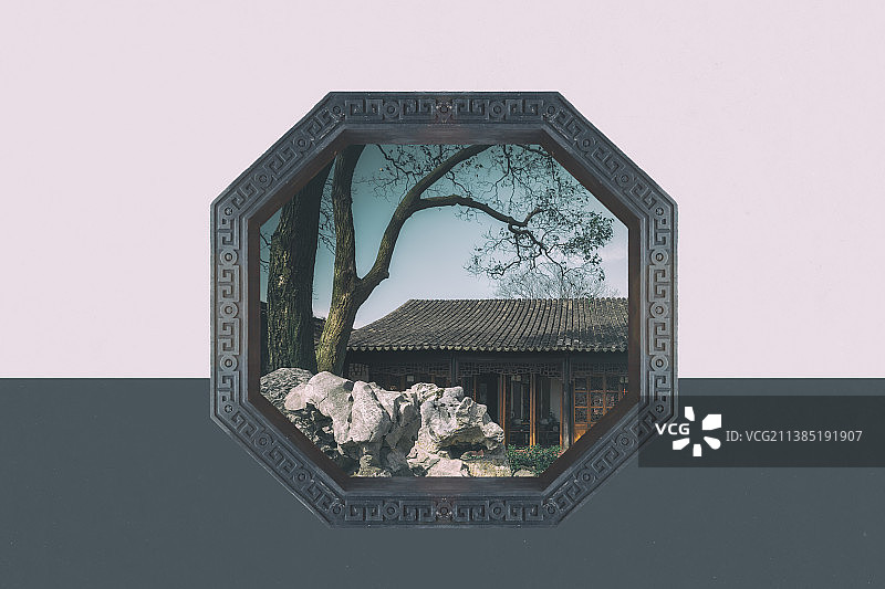 苏州拙政园历史自然风光图片素材