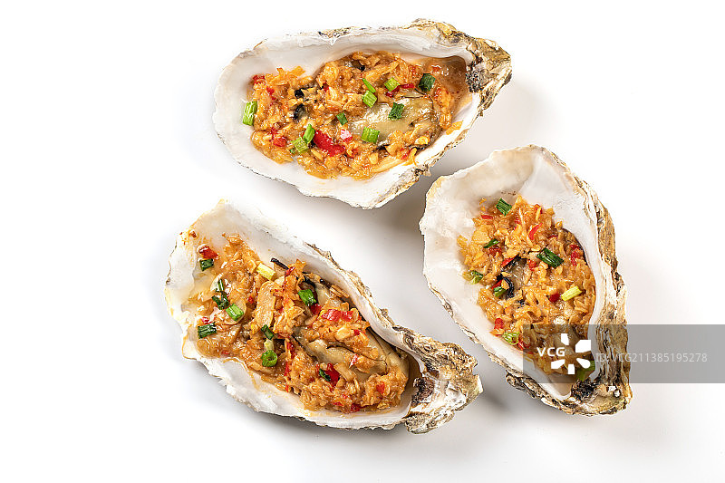 碳烤蒜蓉生蚝图片素材