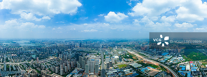 航拍武汉光谷全景图片素材