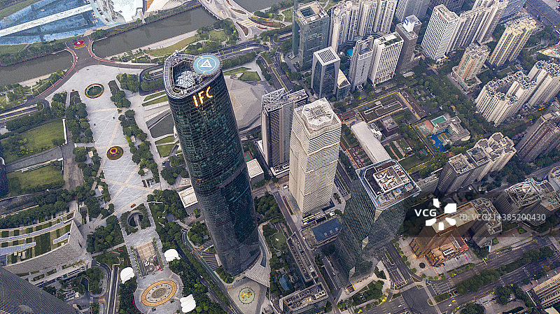 航拍广州城市风光楼宇建筑珠江城中村图片素材